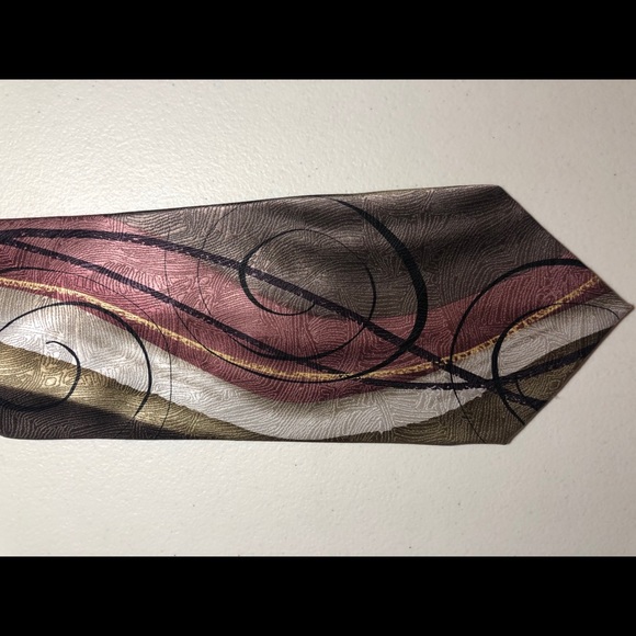 Jerry Garcia “Tidal Wave” Patterned Silk Tie - Picture 3 of 4